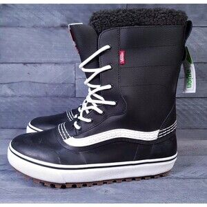 New VANS Standard Snow MTE Tall COLD Waterproof Boots Black/White Men’s size 10